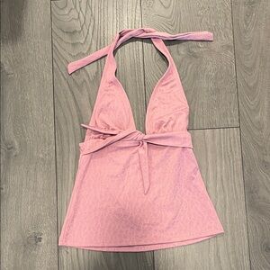 Wonderly Pink Halter Bikini Top